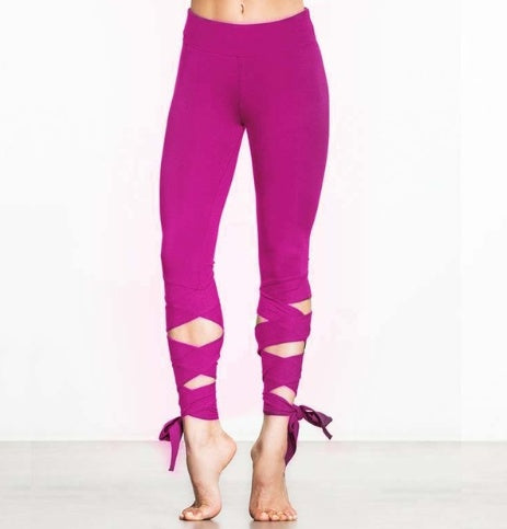 Fitness Zone Activewear Crossover Tall Ribbon Leggings