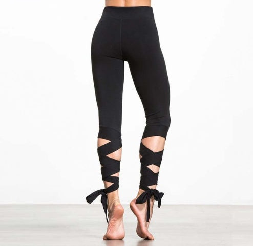 Fitness Zone Activewear Crossover Tall Ribbon Leggings