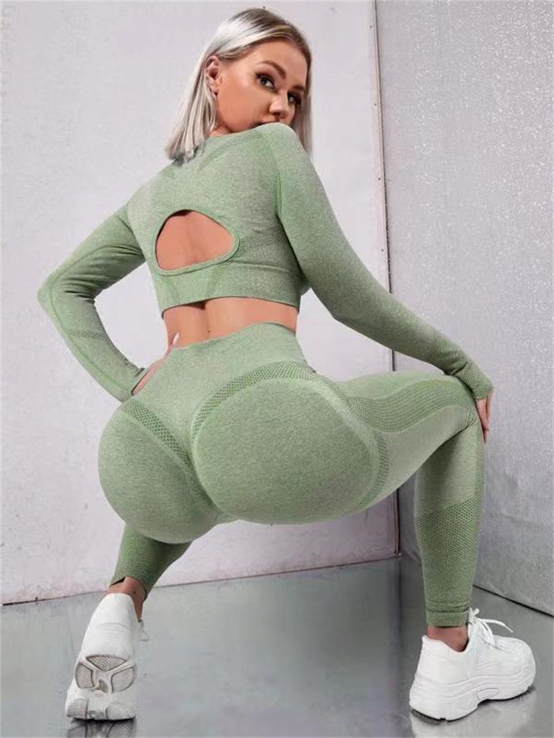 Lifting Long Sleeve Open Back Top
