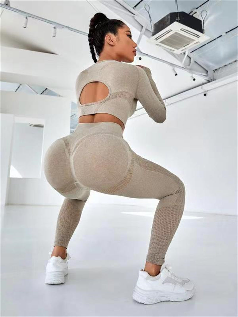 Lifting Long Sleeve Open Back Top