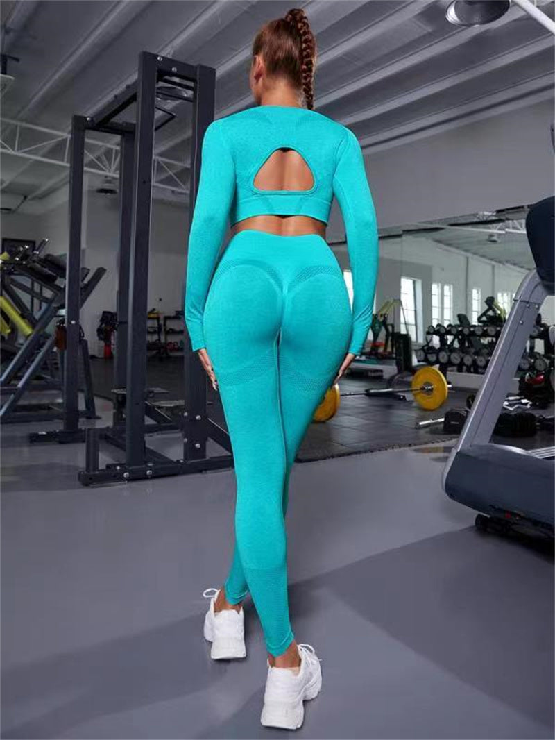 Lifting Long Sleeve Open Back Top